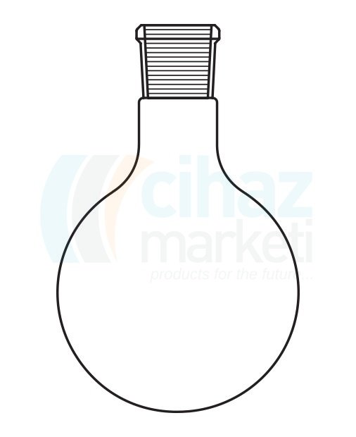 Çalışkan Cam Teknik LG006.02.0250 Distilasyon fraksiyonları toplama başlığı, Yedek parçaları (Balon, Tek şilifli, Dibi Yuvarlak) 250 ml Hacim, NS: 14.5/23