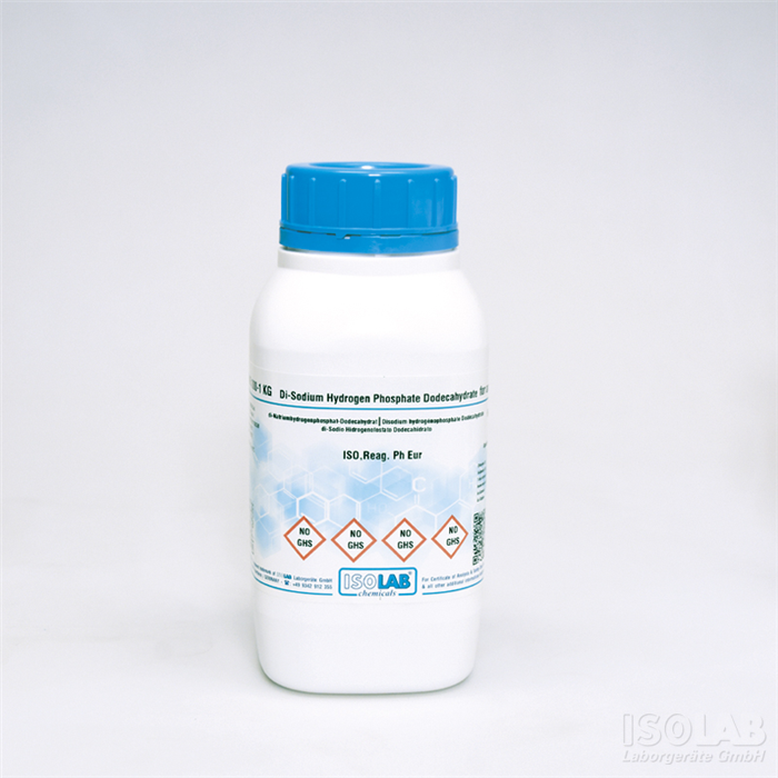 ISOLAB 969.096.5000 DI-SODIUM HYDROGEN PHOSPHATE DODECAHYDRATE ≥ 99%, FOR ANALYSIS ISO,REAG. PH EUR