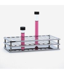 ISOLAB 079.02.003 tüp standı - paslanmaz celik - 40 delik - 18 mm tüpler için