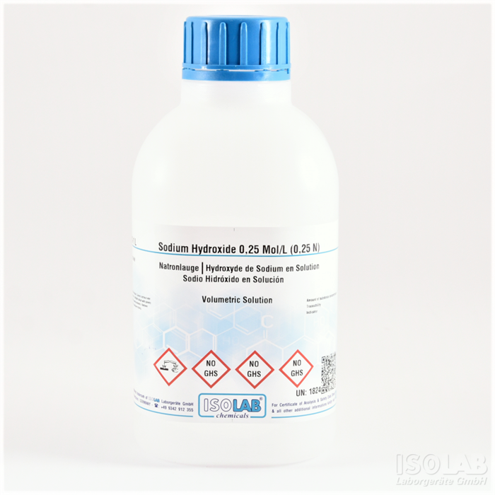 ISOLAB 969.21V.1000 SODIUM HYDROXIDE 0,25 MOL/L (0,25 N)