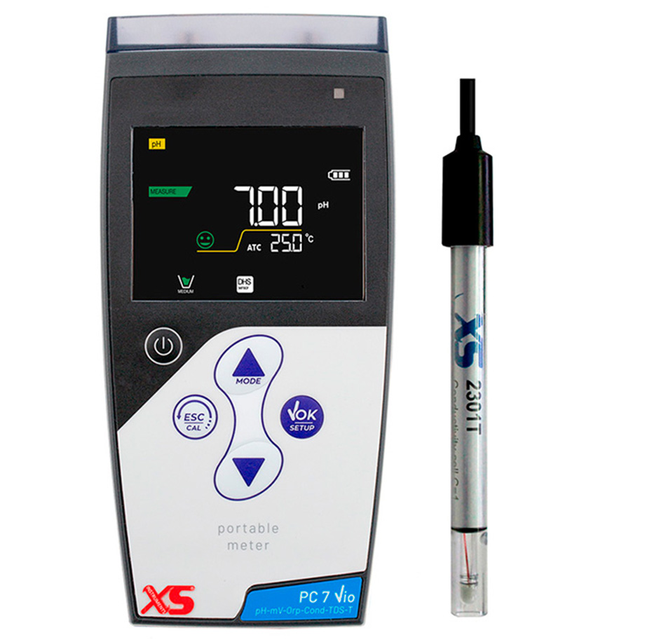 XS Instruments PC 7 Vio Taşınabilir Multiparametre Ölçer + 2301T İletkenlik Hücresi