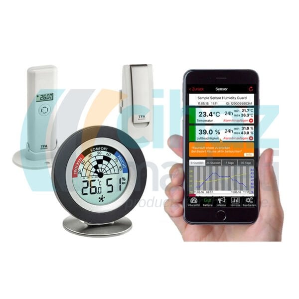 TFA 31.4008.02 Weatherhub Akıllı Ev Sıcaklık ve Nem Gözlem Seti