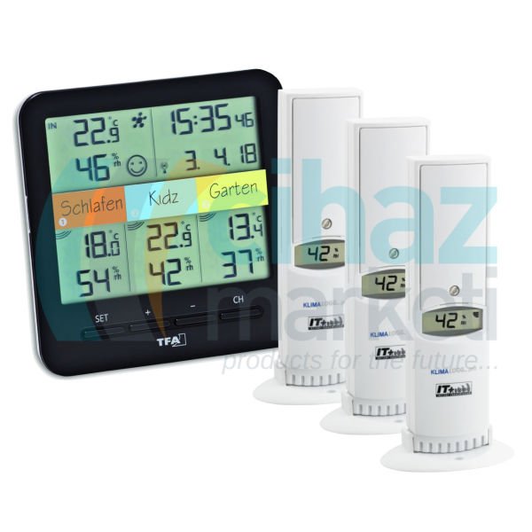 TFA 30.3060.01.IT 3 Sensörlü Sıcaklık ve Nem Ölçer (Weatherhub Uyumlu)