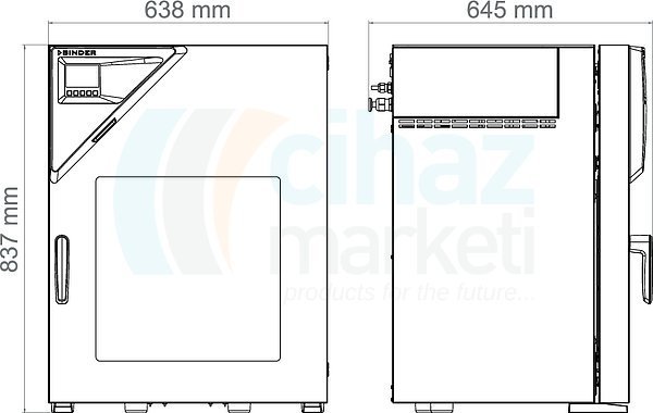 Binder VD 56 Vakumlu Etüv 55 Litre