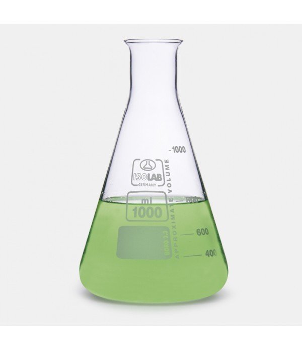 ISOLAB 027.01.500 erlen - cam - orta boyun - 500 ml