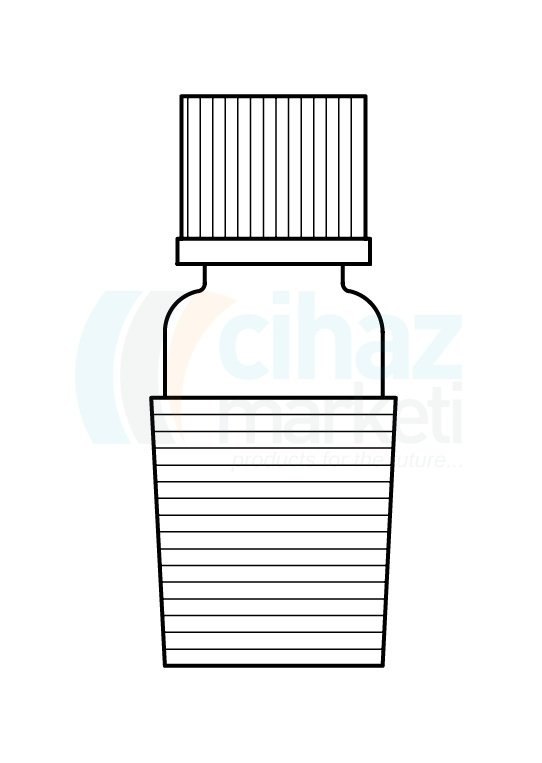 Çalışkan Cam Teknik LG003.02.2425 Termometre Adaptörü NS: 24/29, Vida Ölçüsü 25 GL,  10 mm Delik Çapı