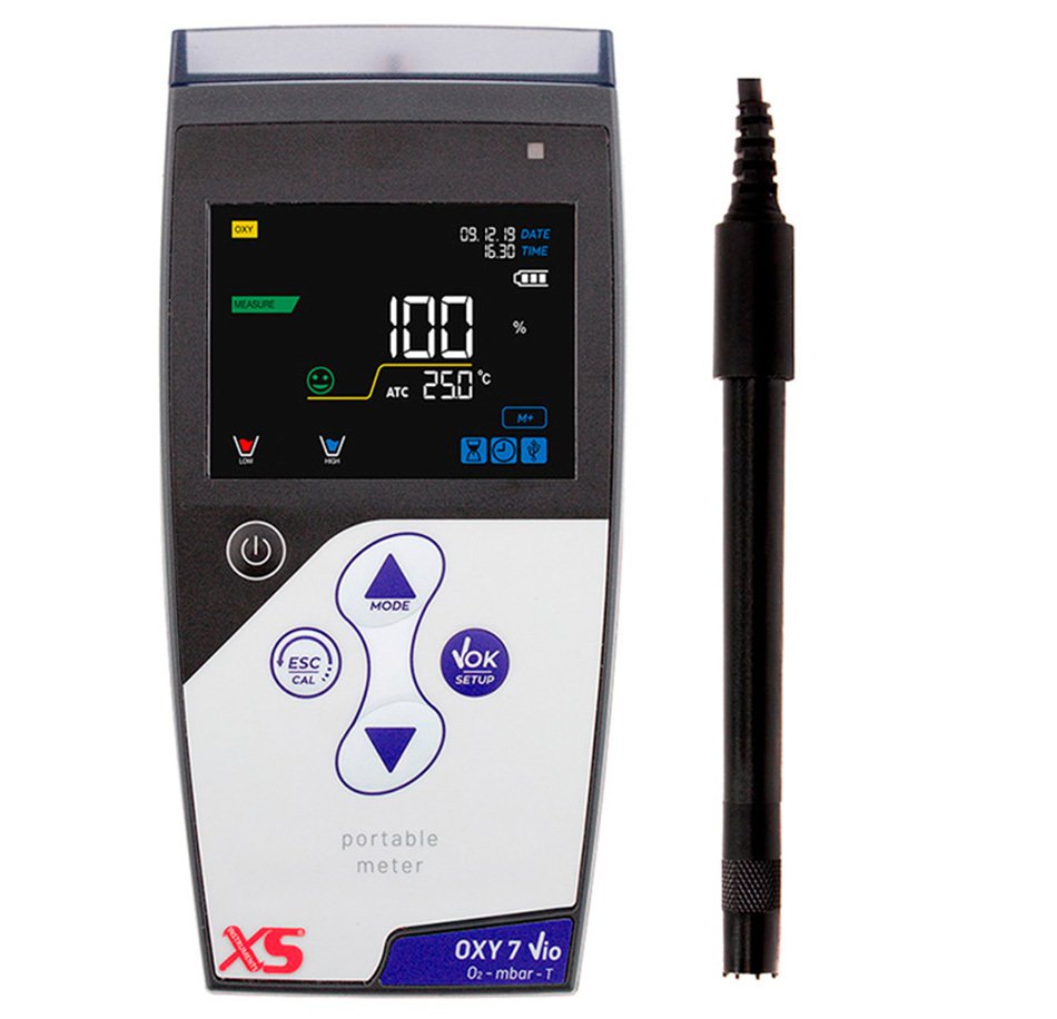 XS Instruments Oxy 7 Vio Portatif Çözünmüş Oksijen Ölçer + Polarografik Çözünmüş Oksijen Sensörü