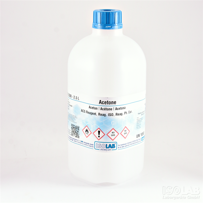 ISOLAB 901.026.2500 ACETONE ≥ 99.5% , ACS REAGENT, REAG. ISO, REAG. PH. EUR.