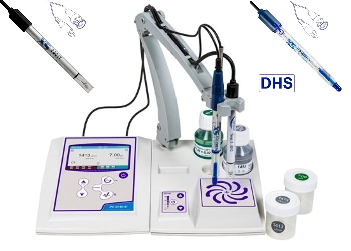 XS Instruments PC 8+ DHS Masaüstü Multiparametre Ölçer + Manyetik Karıştırıcı + XS Standart DHS Dijital pH Elektrotu + 2301T İletkenlik Hücresi