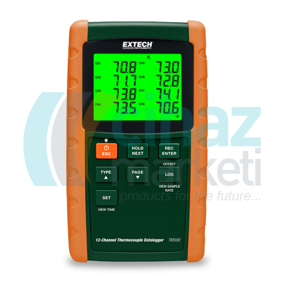 Extech TM500 12 Kanallı Termokupl Kayıt Cihazı