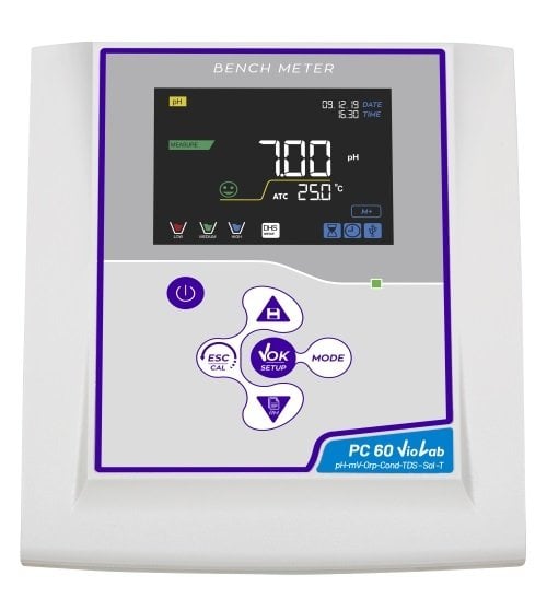 XS Instruments PC 60 VioLab Masaüstü Multiparametre Ölçer + 2301T İletkenlik Hücresi + XS 201 T pH Elektrotu