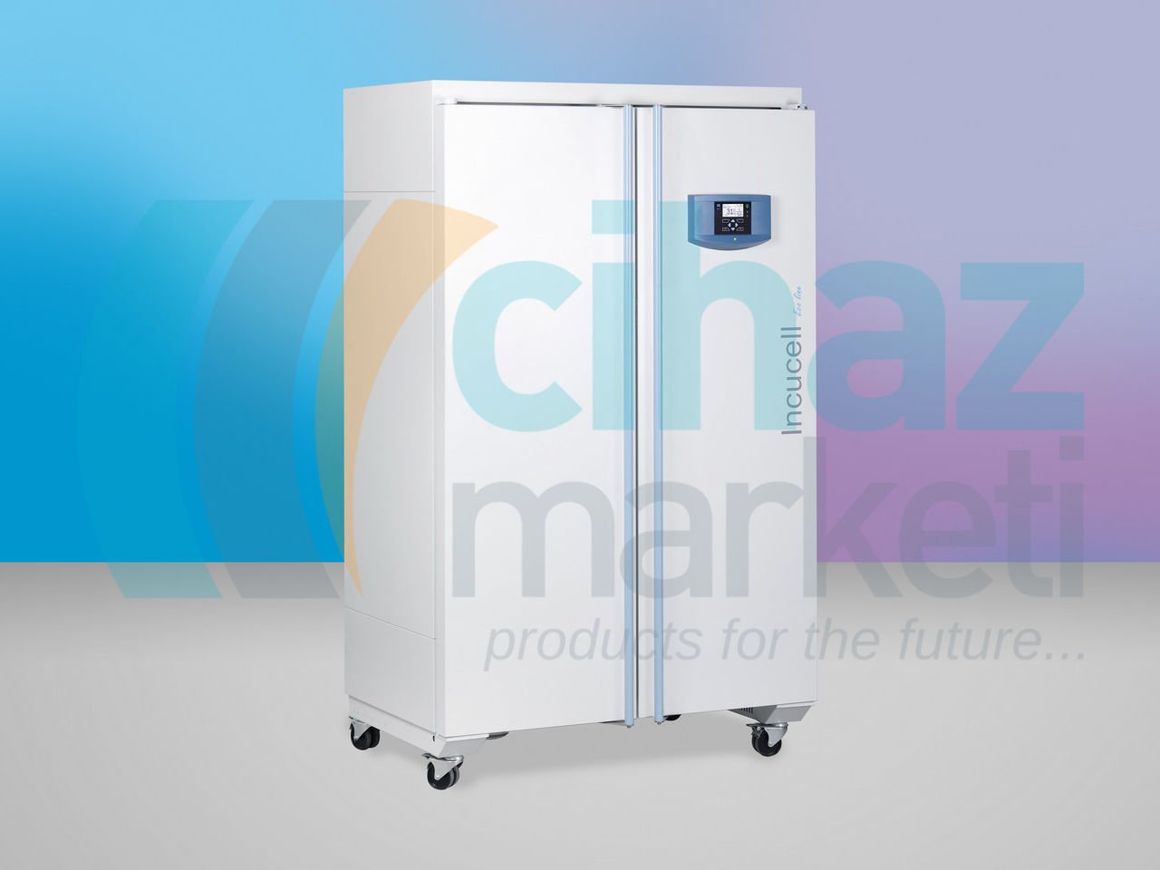 MMM Medcenter INCUCELL 707 - ECO line İnkübatör, 707 LT, Doğal Sirkülasyon, +5 ~ 100C,  Eco Kontrolcü, 2 Standart Raf