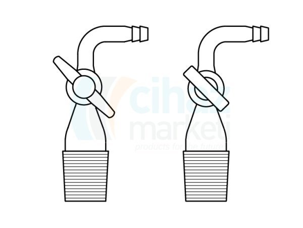 Çalışkan Cam Teknik LG004.06.2932  Şilifli musluk, Erkek , PTFE Musluklu NS : 29/32