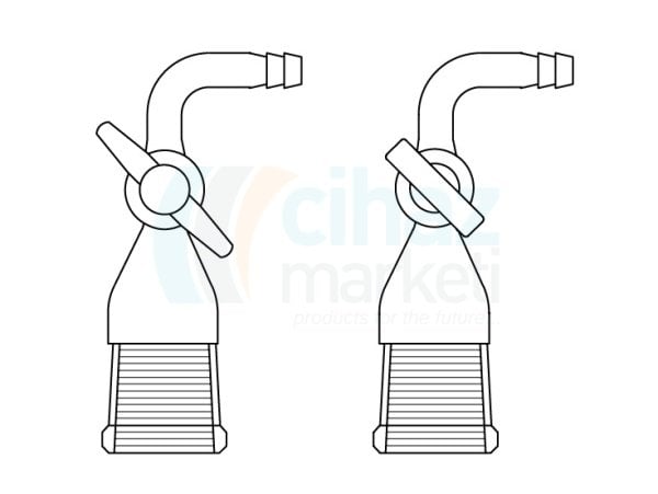 Çalışkan Cam Teknik LG004.08.2932  Şilifli musluk, Dişi , PTFE Musluklu NS : 29/32