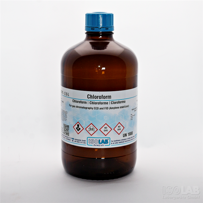 ISOLAB 910.054.2501 CHLOROFORM  ≥ 99.8% FOR GAS CHROMATOGRAPHY ECD AND FID (AMYLENE STABILIZED)