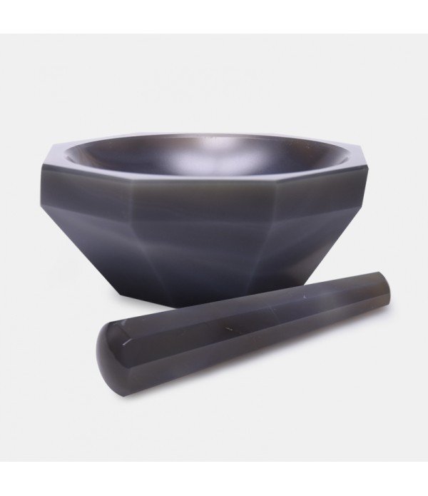 ISOLAB 038.07.150 havan - agat - tokmağı ile - çap 150 mm - standart form