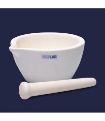 ISOLAB 038.08.150 havan - alumina - tokmağı ile - 150 mm dış çap