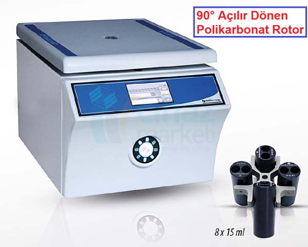 Elektromag M815 A2 (Açılır Başlık) genel amaçlı Santrifüjü 4500 rpm / 8 X 15 mL.