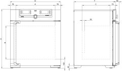 Memmert ICO105med CO2 İnkübatörü 107 L / +5 °C ~ +50 °C