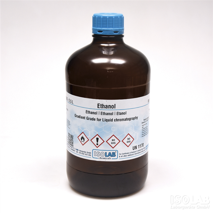ISOLAB 920.027.2501 ETHANOL ≥ 99.9%, GRADIENT GRADE FOR LIQUID CHROMATOGRAPHY