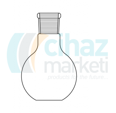 Çalışkan Cam Teknik LG006.01.1402 Balon,Tek Boyunlu, DD 25 ml Hacim, NS: 14.5/23