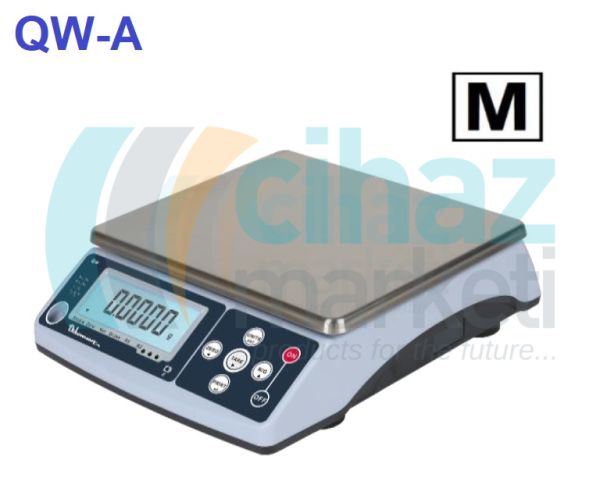 Dikomsan QW-A-6 Ticari Onaylı Tartım Terazisi 6 kg / 1 g ~ 2 g