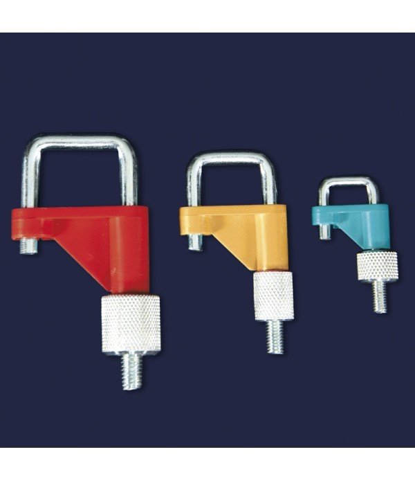 ISOLAB 052.15.020R hortum kıskacı - vidalı - max.20 mm boru çapı için - kırmızı