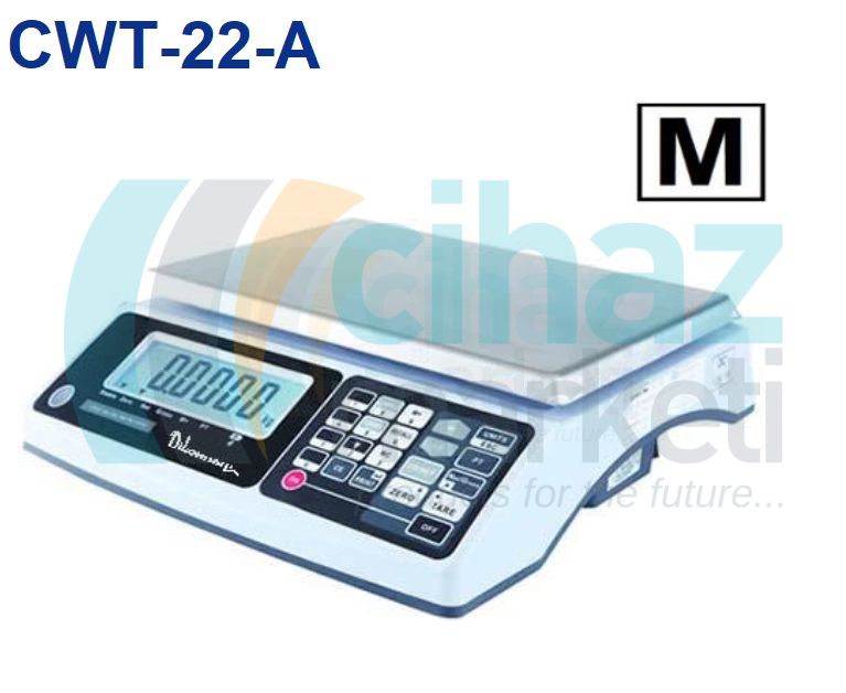 Dikomsan CWT-22-A-6 Ticari Onaylı Tartım Terazisi 3 kg / 1 g ~ 6 kg / 2 g