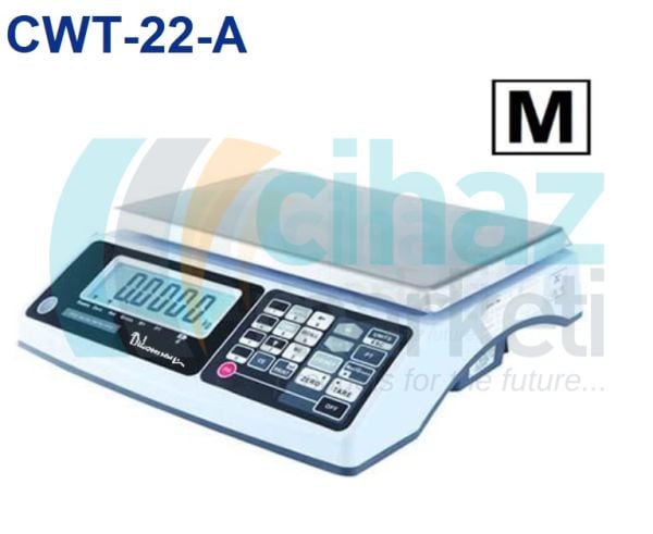 Dikomsan CWT-22-A-6 Ticari Onaylı Tartım Terazisi 3 kg / 1 g ~ 6 kg / 2 g