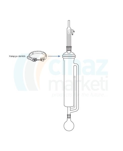 Çalışkan Cam Teknik LG021.06.3000 Soxhlet Ekstraksiyon takımı, Büyük hacimli 3000 ml Ekstaktör Hacmi, 6000 ml Balon Hacmi