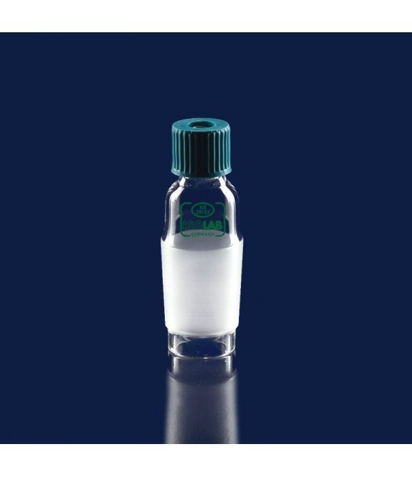 ISOLAB 065.21.014 adaptör - vida kapaklı - termometre için - düz - çap 6-8mm - NS 14/23 - GL 14