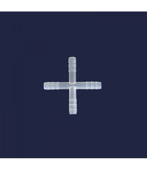 ISOLAB 052.25.006 hortum bağlantı parçası - X form - 6 mm çap
