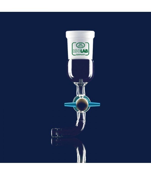 ISOLAB 065.29.029 adaptör - eğimli - musluklu - çap 10 mm - dişi şilif: NS 29/32