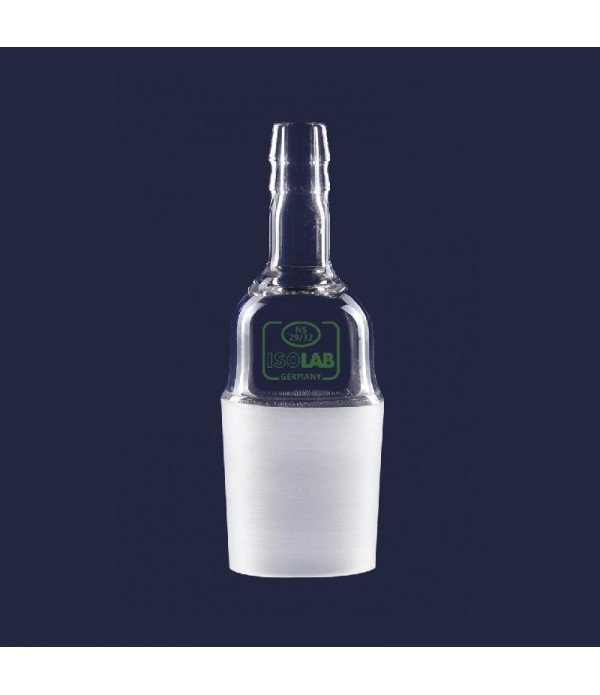ISOLAB 065.22.029 adaptör - nozül - düz - musluksuz -çap 10 mm - erkek şilif : NS 29/32
