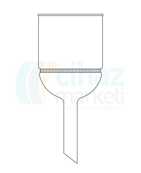 Çalışkan Cam Teknik LG022.04.4575 Filtreli Huni (Nuche) 45 mm Filtre Çapı, 75 ml Hacim, Porozite No:0-3