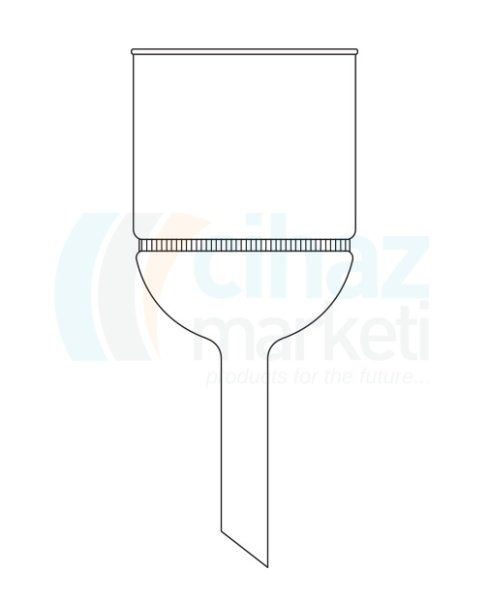 Çalışkan Cam Teknik LG022.04.6012 Filtreli Huni (Nuche) 60 mm Filtre Çapı, 125 ml Hacim, Porozite No:0-3