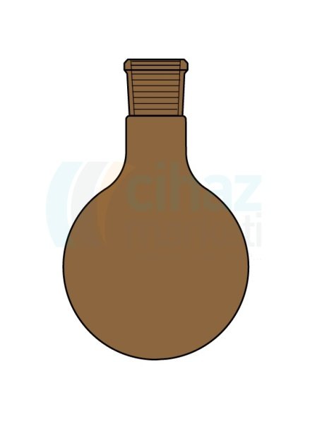 Çalışkan Cam Teknik LG006.03.2905 Balon, Tek boyunlu, Amber renk, DY 500 ml Hacim, NS: 29/32