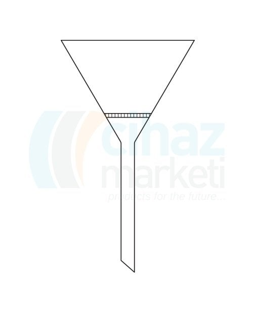 Çalışkan Cam Teknik LG022.05.1017 Filtreli Huni 100 mm Filtre Çapı, 170 ml Hacim, Porozite No:1-3