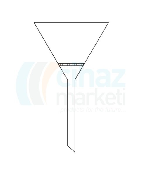 Çalışkan Cam Teknik LG022.05.1017 Filtreli Huni 100 mm Filtre Çapı, 170 ml Hacim, Porozite No:1-3