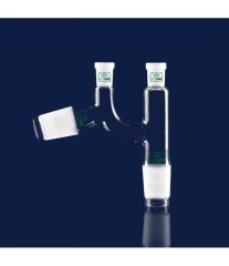ISOLAB 065.46.002 adaptör - distilasyon - Claisen başlıklı - dişi şilif(ler) : NS 14/23 - erkek şilif : NS 19/26 - açılı erkek şilif : NS 19/26