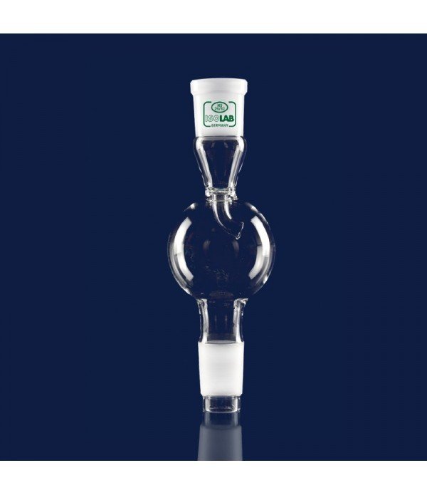 ISOLAB 065.47.001 adaptör - sıçratma tutucu - düz - dişi şilif : NS 14/23 - erkek şilif : NS 14/23