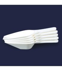 ISOLAB 037.30.250W kürek - P.P - dibi düz - 250ml - beyaz