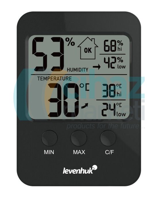 Levenhuk Wezzer BASE L30 Termo Higrometre (Siyah)