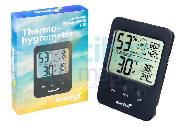 Levenhuk Wezzer BASE L30 Termo Higrometre (Siyah)