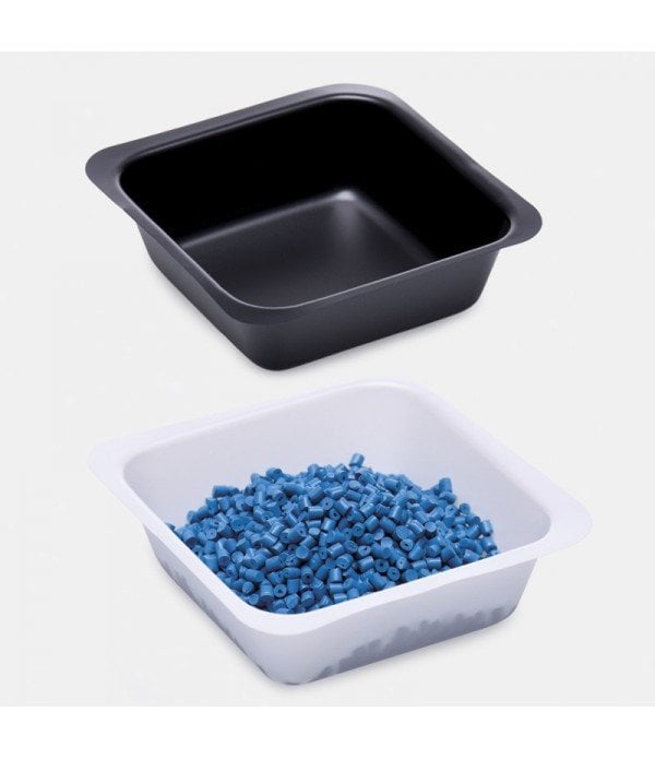 ISOLAB 037.21.250 tartım kabı - P.S - kare form - siyah - 250 ml - gamma steril