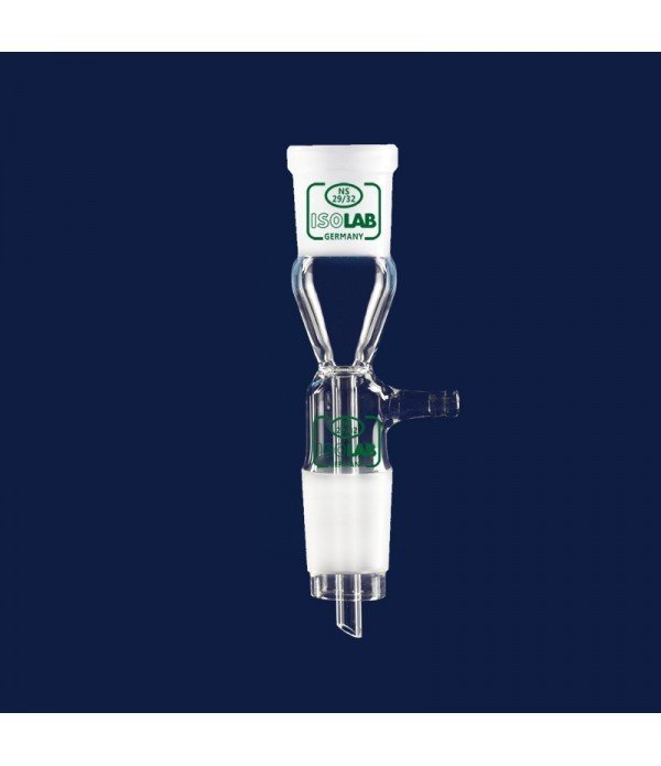 ISOLAB 065.39.014 adaptör - alım - vakum için - düz - dişi şilif : NS14/23 - erkek şilif : NS14/23