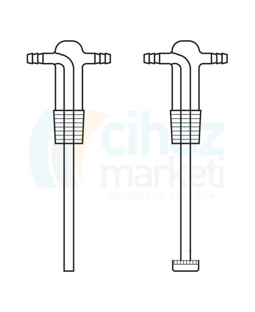 Çalışkan Cam Teknik LG023.07.2932  Gaz Yıkama Şişesi Başlığı, Filtreli NS: 29/32
