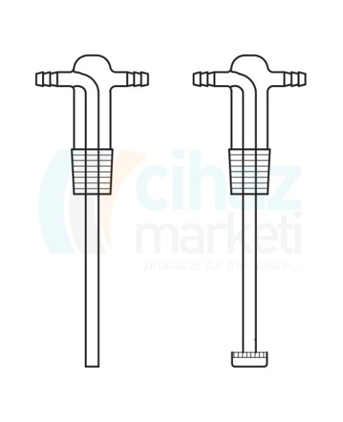 Çalışkan Cam Teknik LG023.07.2932  Gaz Yıkama Şişesi Başlığı, Filtreli NS: 29/32