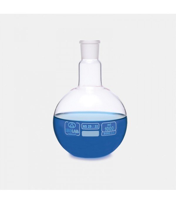 ISOLAB 030.01.251 balon - cam - dibi düz - şilifli - 250 ml - NS24/29