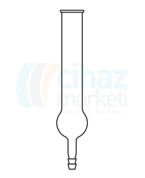 Çalışkan Cam Teknik LG024.04.1013 Kurutma Tüpü, Dik Tip Uzunluk * Çap 100 x 13mm